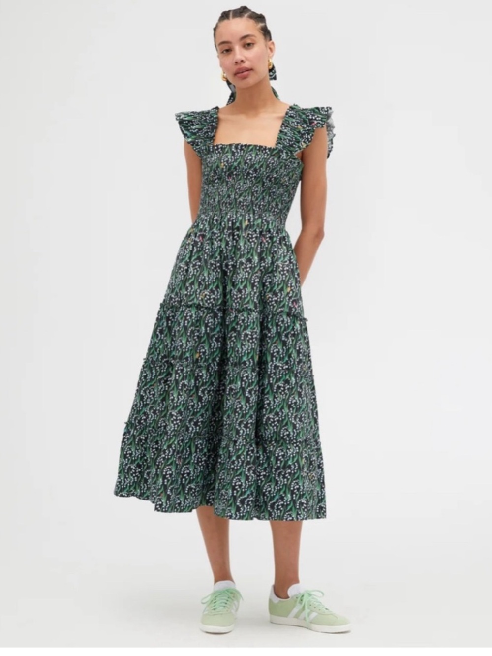 Hill House size L the Nap dress Ellie midi floral print